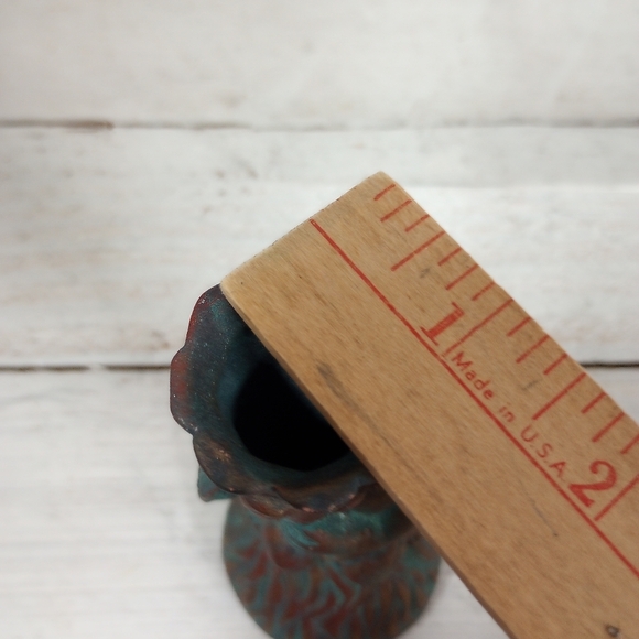 Set of 2 Angels Cherubs Candlestick Holders Vintage Shabby Chic Green Patina - Picture 12 of 12